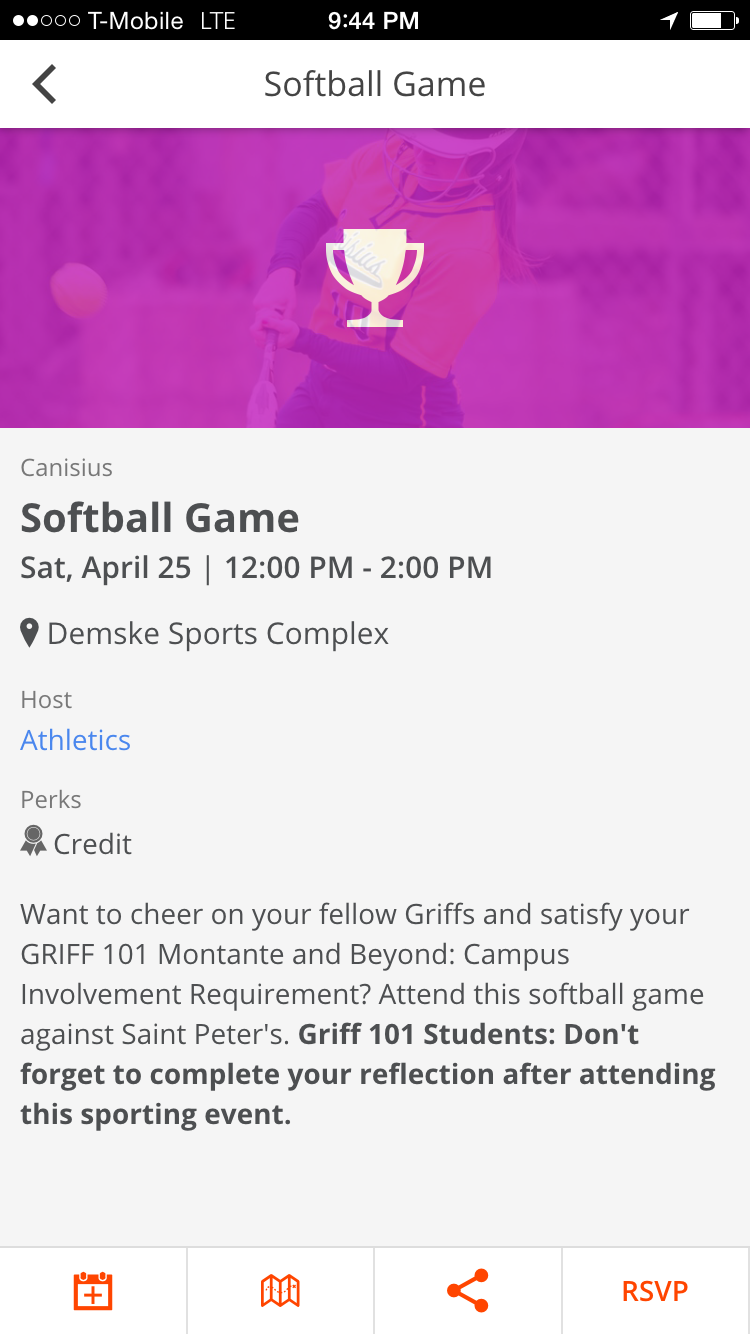 Event: Softball Game